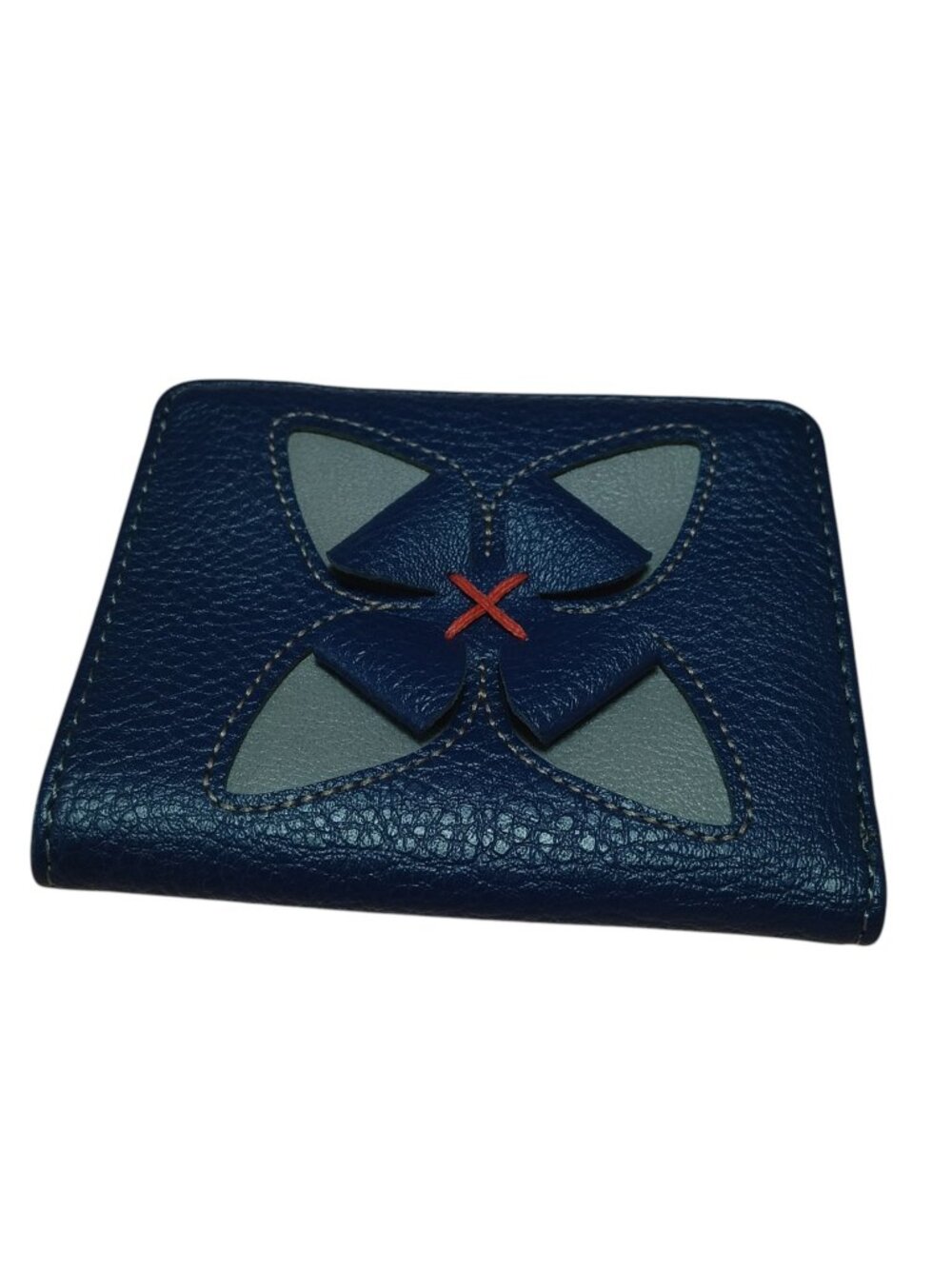 Relic Faux Leather Take Away Bifold Blue Wallet 3D Cut Out Money Travel